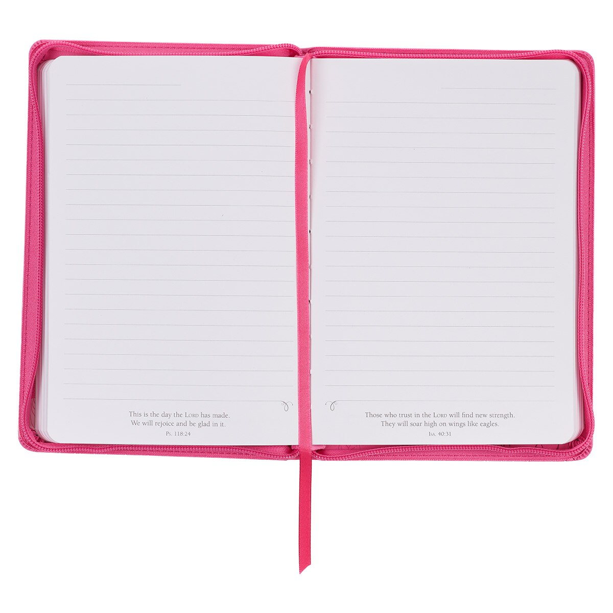 God Works For The Good Pink Sunflower Faux Leather Classic Journal with Zippered Closure - Romans 8:28