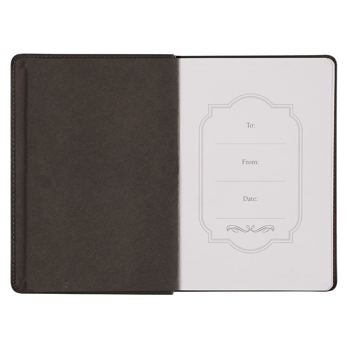 Best Dad Ever Brown Faux Leather Classic Journal - Psalm 28:7