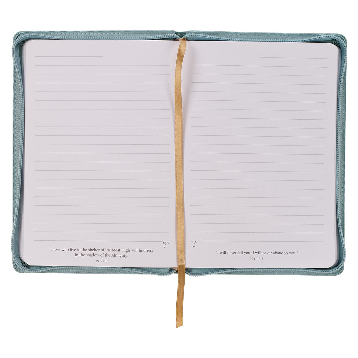 Walk By Faith Teal Floral Faux Leather Classic Journal with Zippered Closure - 2 Corinthians 5:7