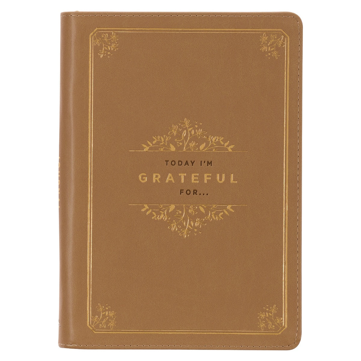 Grateful Butterscotch Faux Leather Classic Journal with Zippered Closure - Psalm 106:1