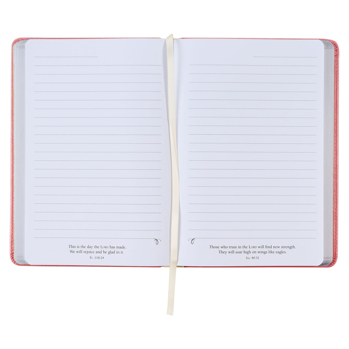 Through Christ Fluted Iris Pink Faux Leather Classic Journal - Philippians 4:13