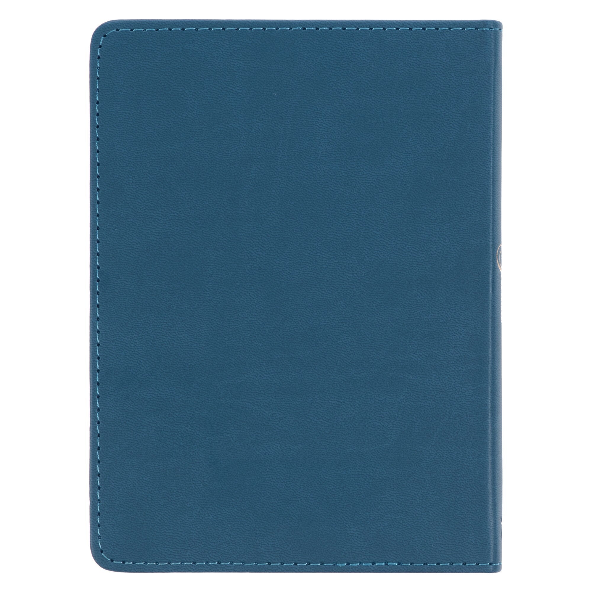 Hope in the LORD Golden Leaf Blue Faux Leather Handy-size Journal - Isaiah 40:31