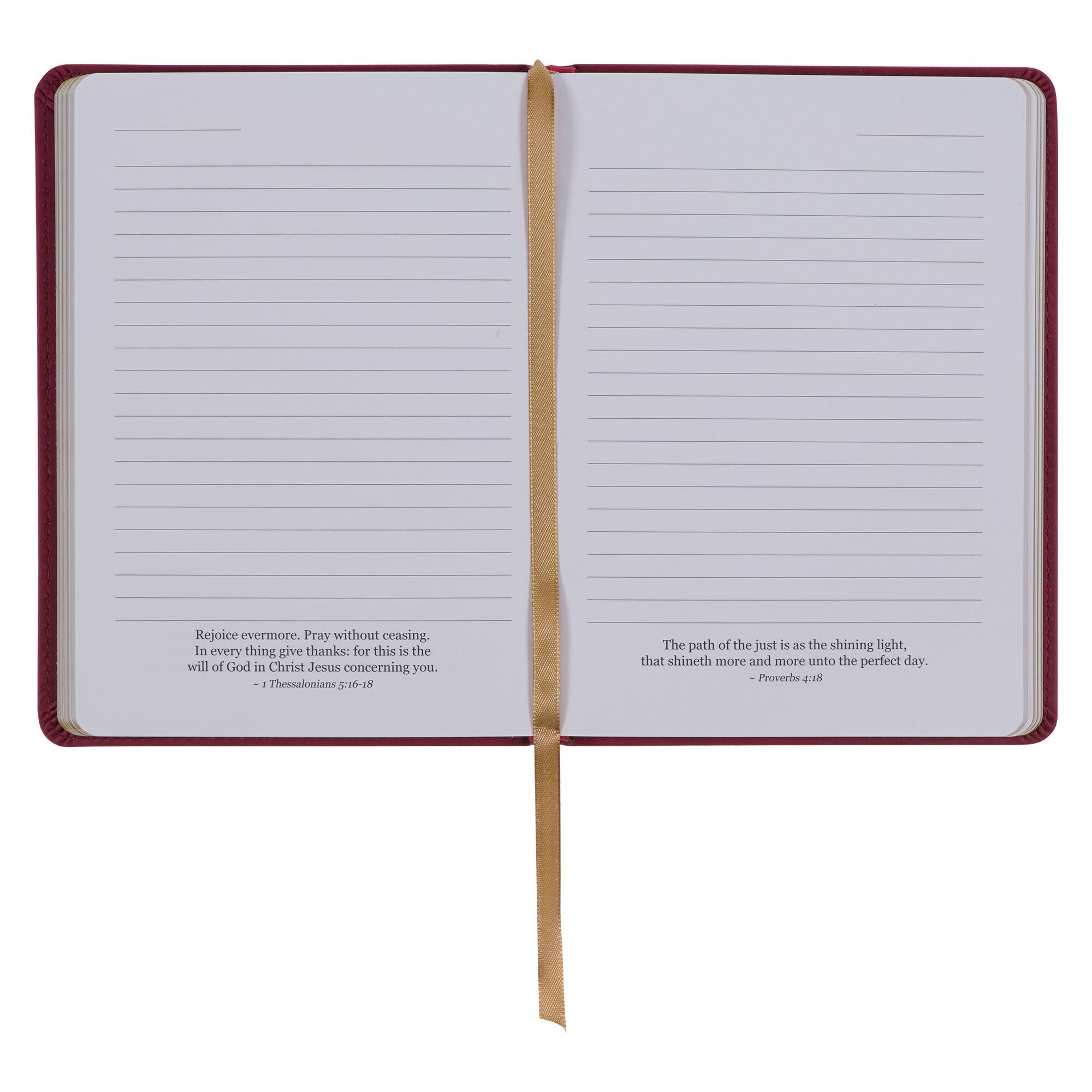 Trust in the LORD Golden Leaf Burgundy Faux Leather Handy-size Journal - Proverbs 3:5