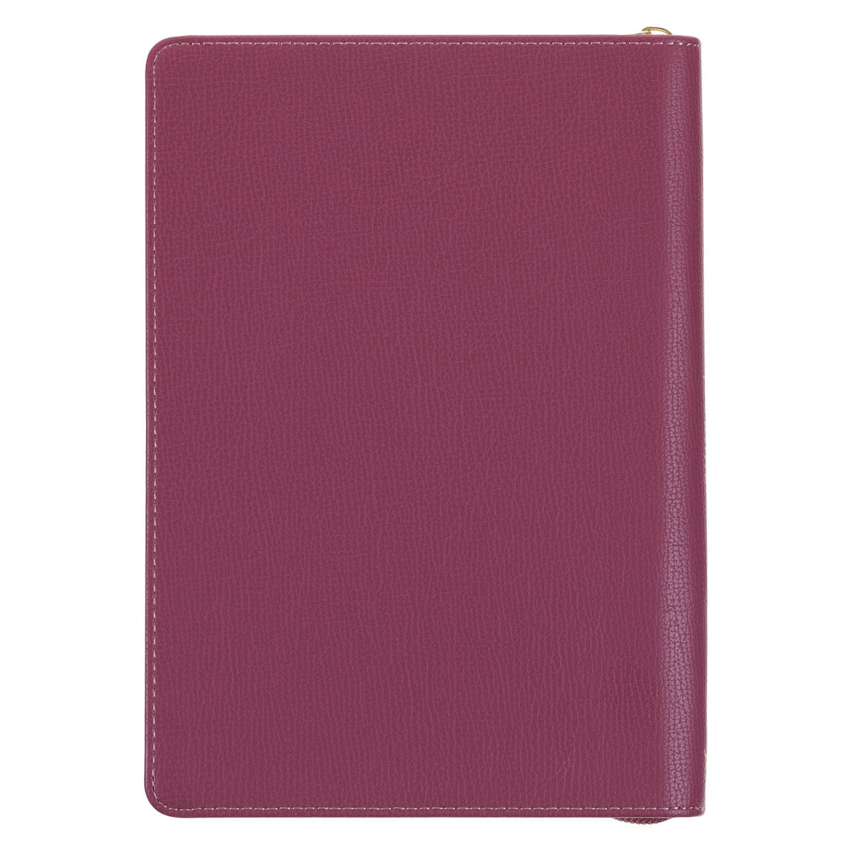 Strong and Courageous Topaz Pink Faux Leather Journal with Zipper Closure - Joshua 1:9