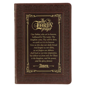 The LORD's Prayer Walnut and Burgundy Faux Leather Classic Journal - Matthew 6:9-13