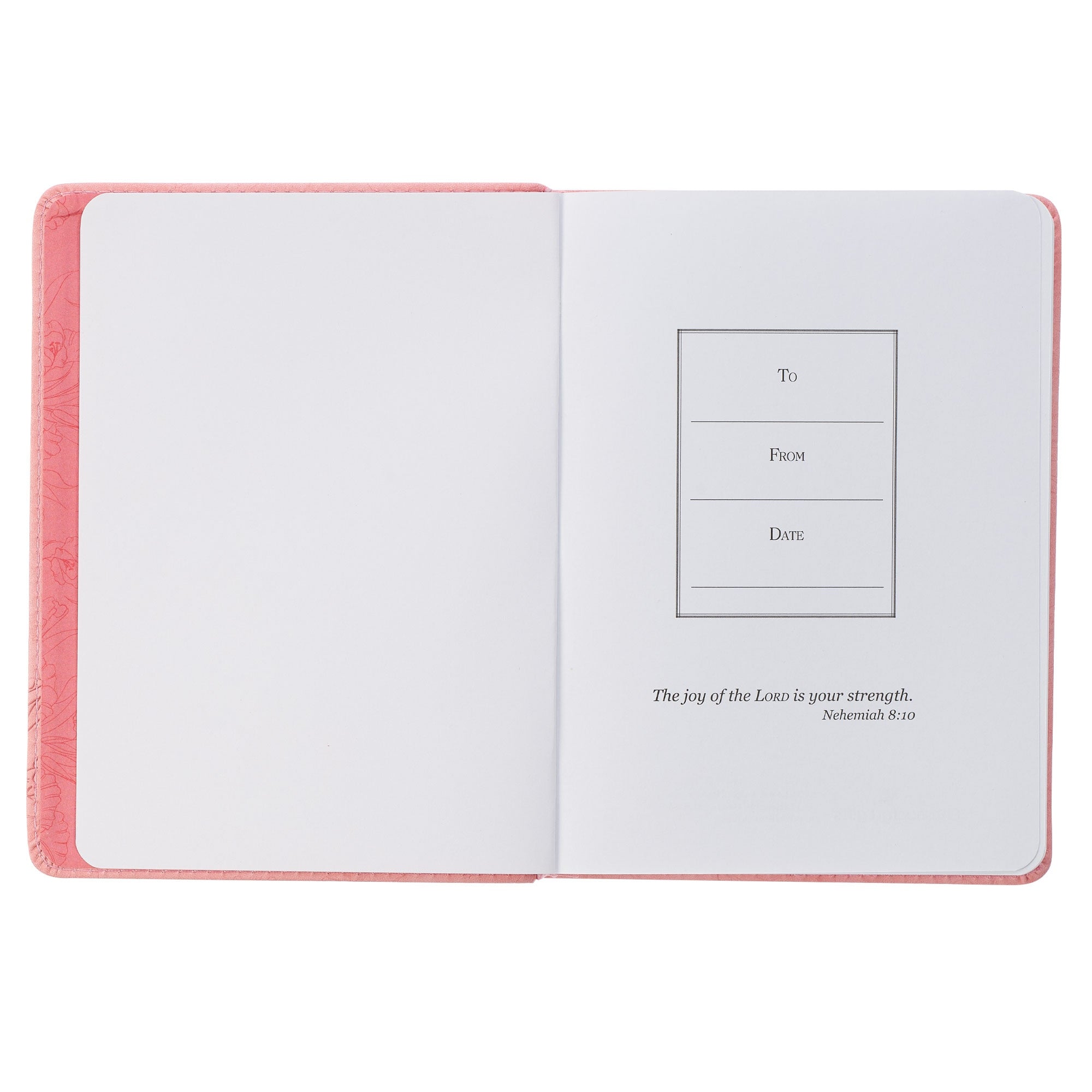 He Restores My Soul Pink Floral Faux Leather Handy-sized Journal - Psalm 23:3