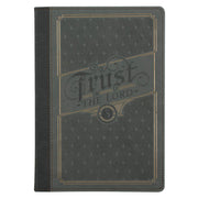 Trust in the Lord Charcoal Faux Leather Classic Journal - Proverbs 3:5