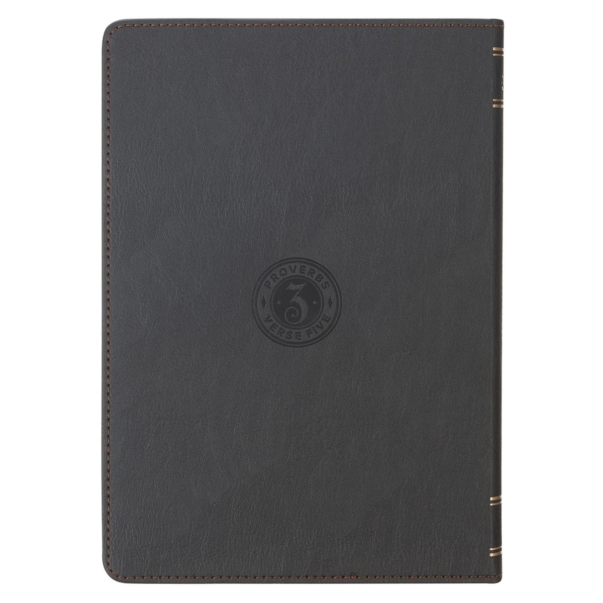 Trust in the Lord Charcoal Faux Leather Classic Journal - Proverbs 3:5