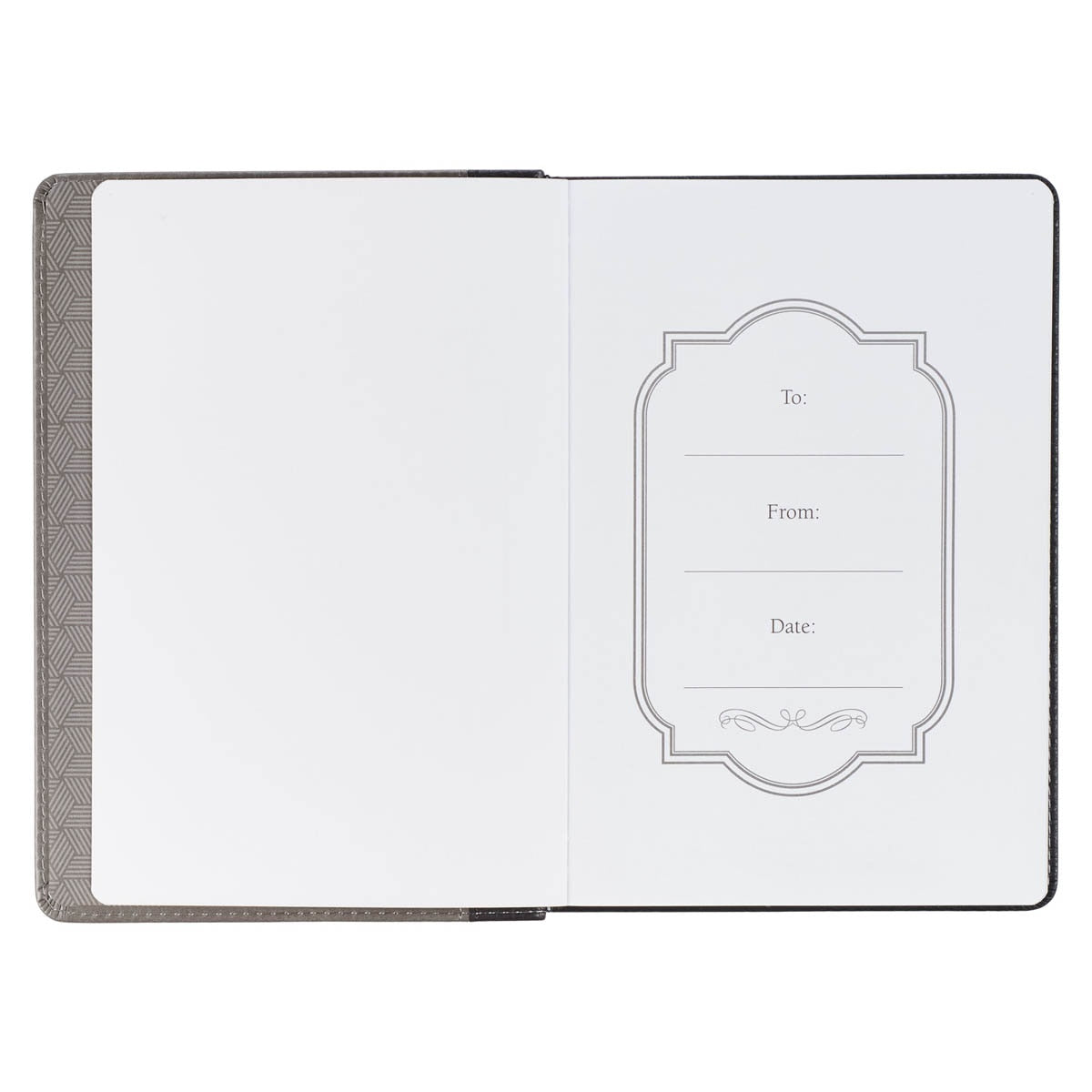 Seek the Lord Black and Gray Faux Leather Classic Journal  - 1 Chronicles 16:11