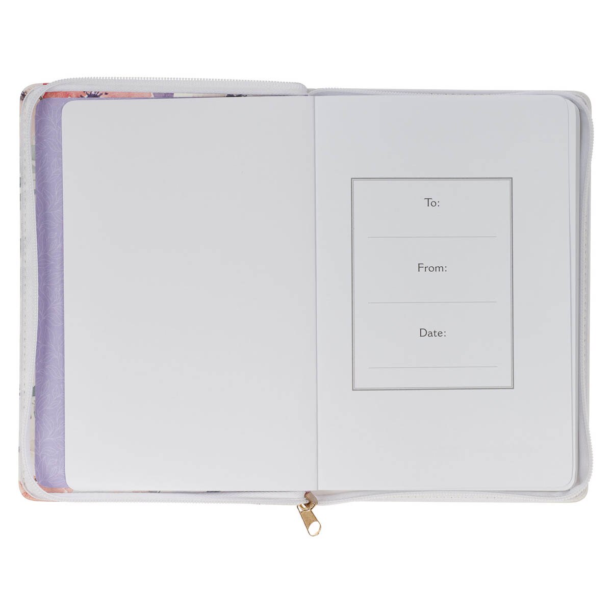 Love is Kind Coral Poppy Faux Leather Journal with Zipper Closure