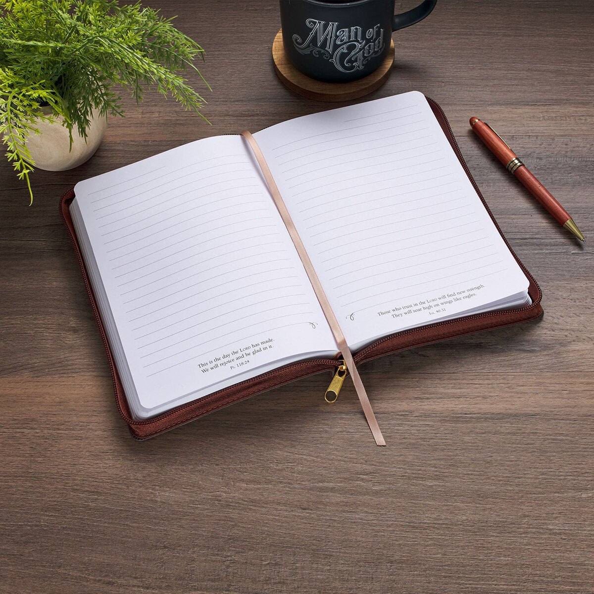 I Have Made You Brown Journal with Zipper Closure - Isa 46:4