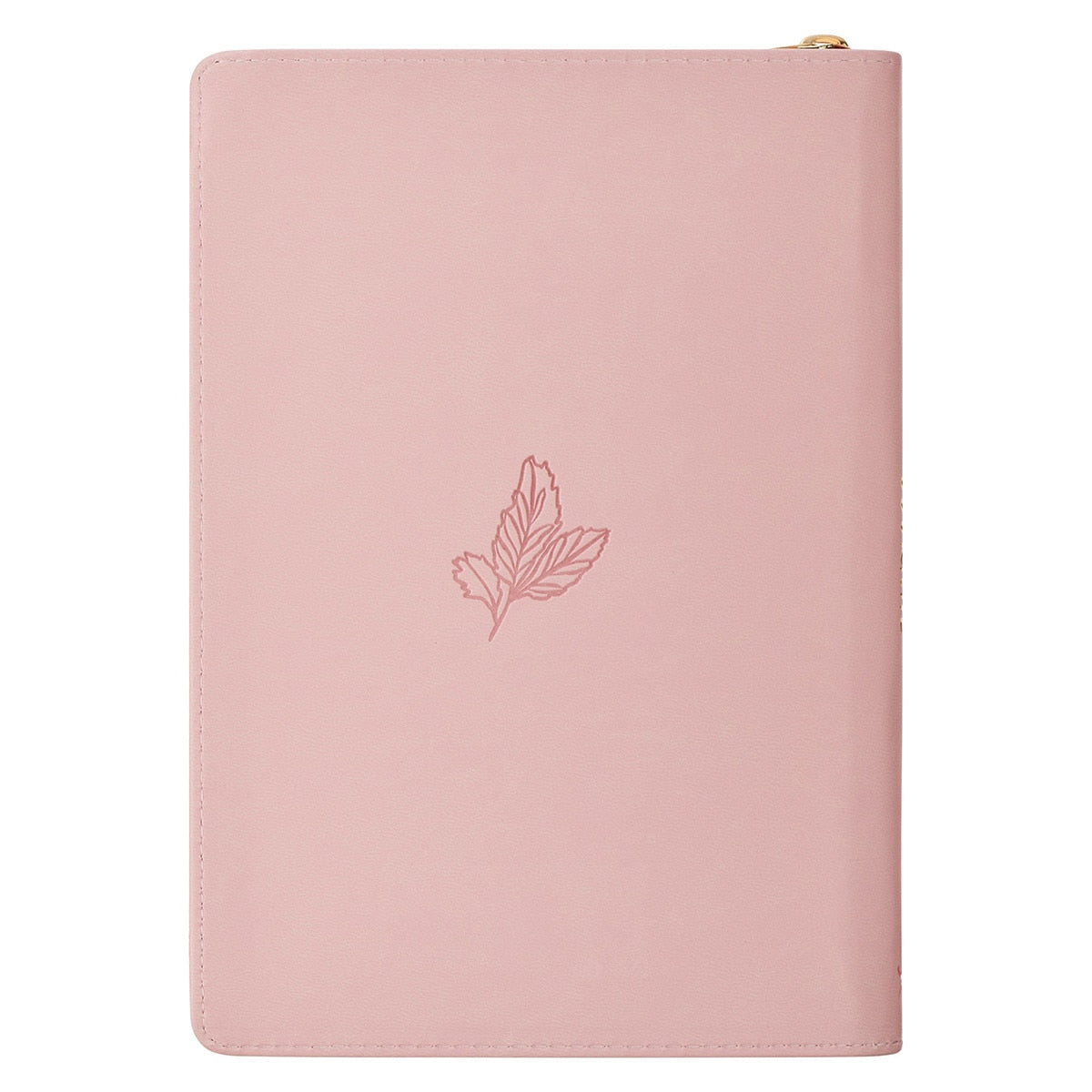 Under His Wings Pink Faux Leather Classic Journal with Zipper Closure - Psalm 91:4