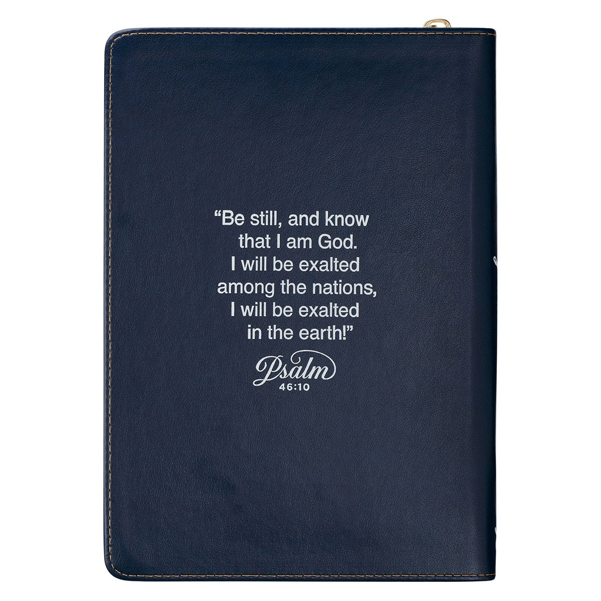Be Still and Know Serene Roses Faux Leather Journal with Zipper Closure - Psalm 46:10