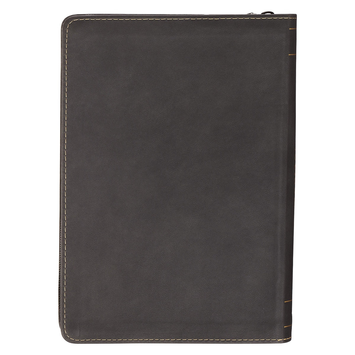 The Plans Charcoal Faux Leather Classic Journal with Zipper Closure - Jeremiah 29:11