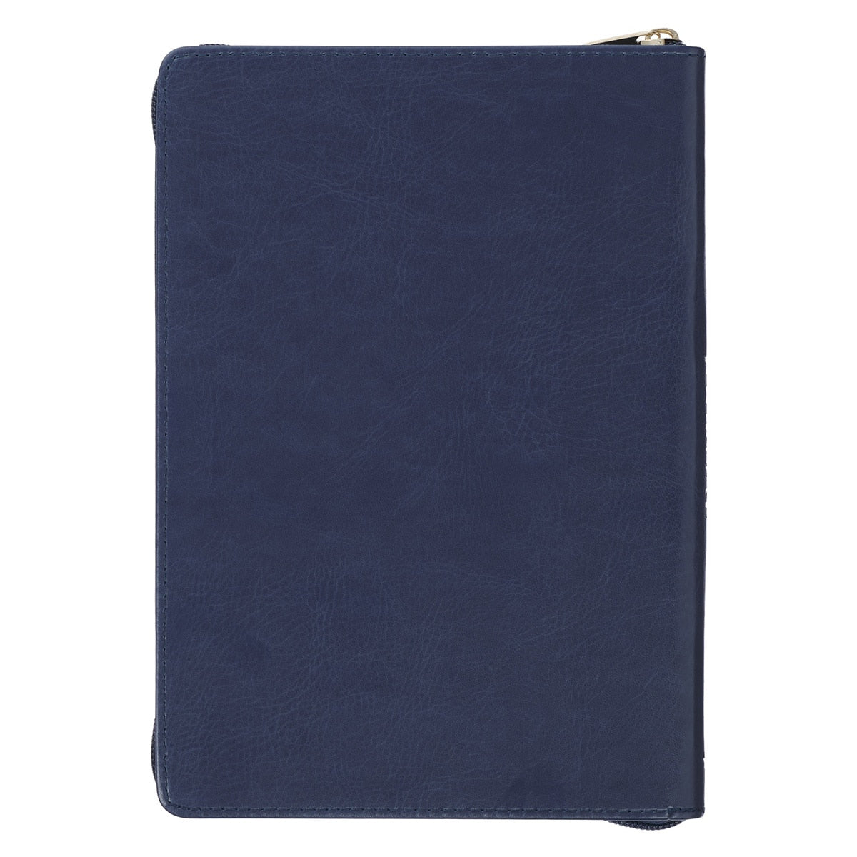 Be Strong and Courageous Blue Faux Leather Journal with Zipper Closure - Joshua 1:9 