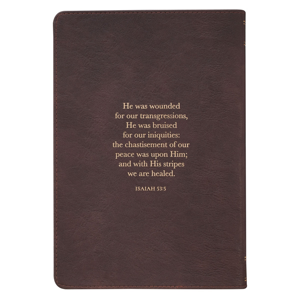 Amazing Grace Brown Crown of Thorns Classic Faux Leather Journal - Isaiah 53:3