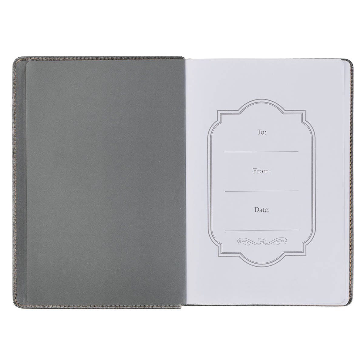 Trust in the Lord Charcoal Faux Leather Classic Journal - Proverbs 3:5