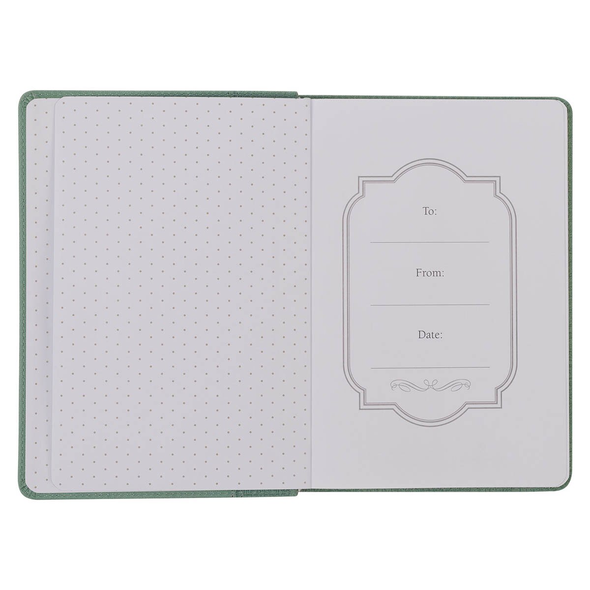 Faith Teal Floral Faux Leather Classic Journal - 2 Corinthians 5:7