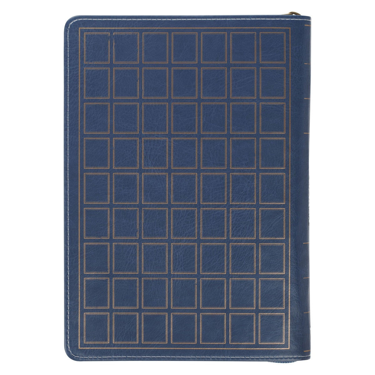 The Plans Modern Blue Grid Classic Journal with Zipper Closure - Jeremiah 29:11
