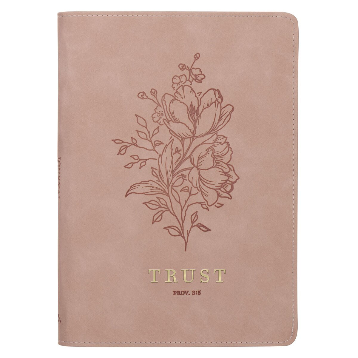 Trust Mottled Blush Faux Leather Classic Journal - Proverbs 3:5