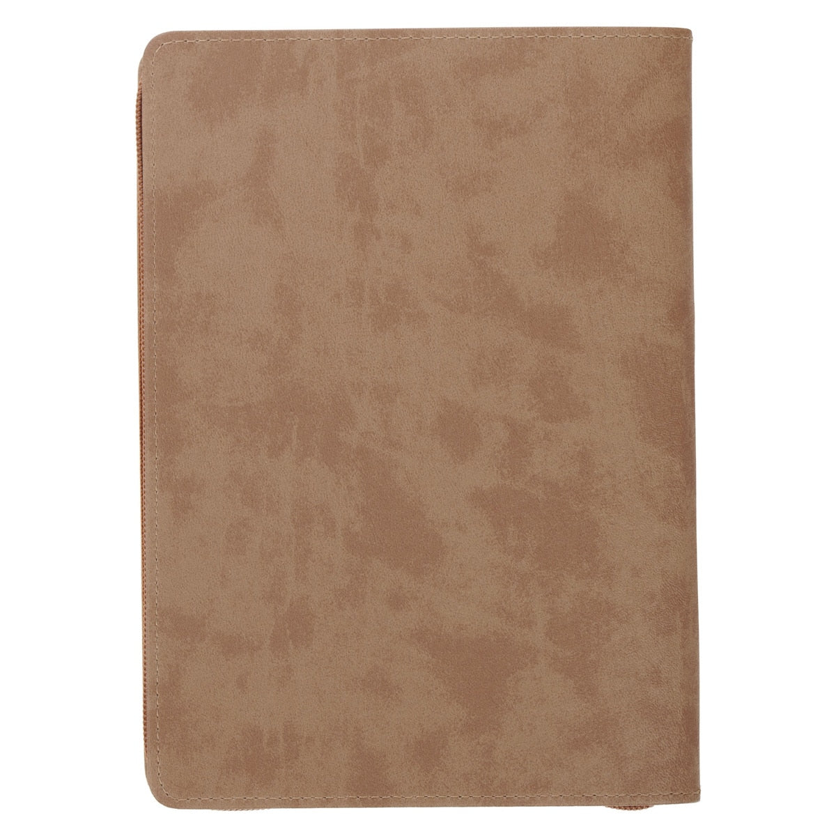 Be Strong and Courageous Lion Tan Faux Leather Journal with Zipper Closure - Joshua 1:9