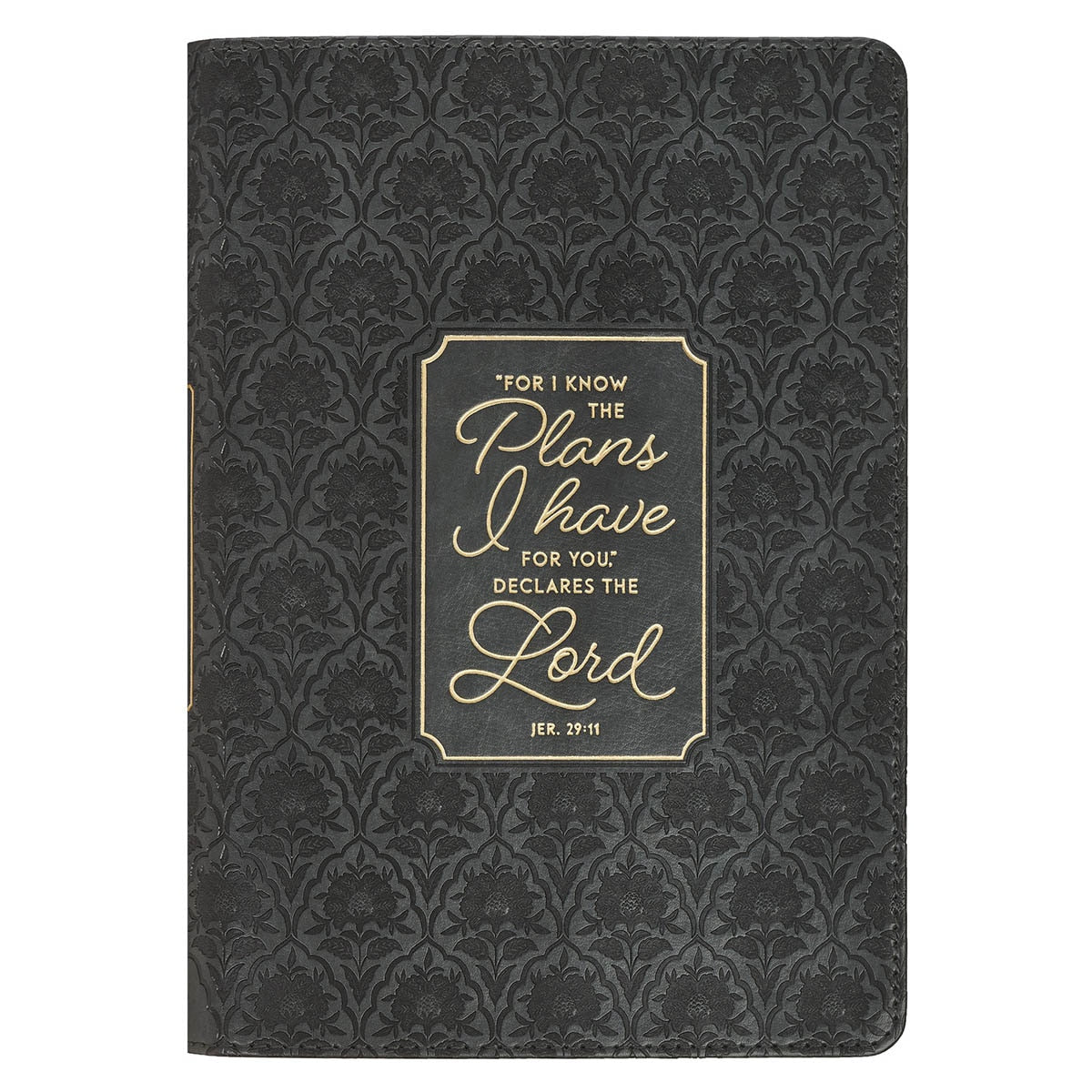 I Know the Plans Graphite Gray Classic Journal—Jeremiah 29:11