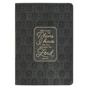I Know the Plans Graphite Gray Classic Journal—Jeremiah 29:11
