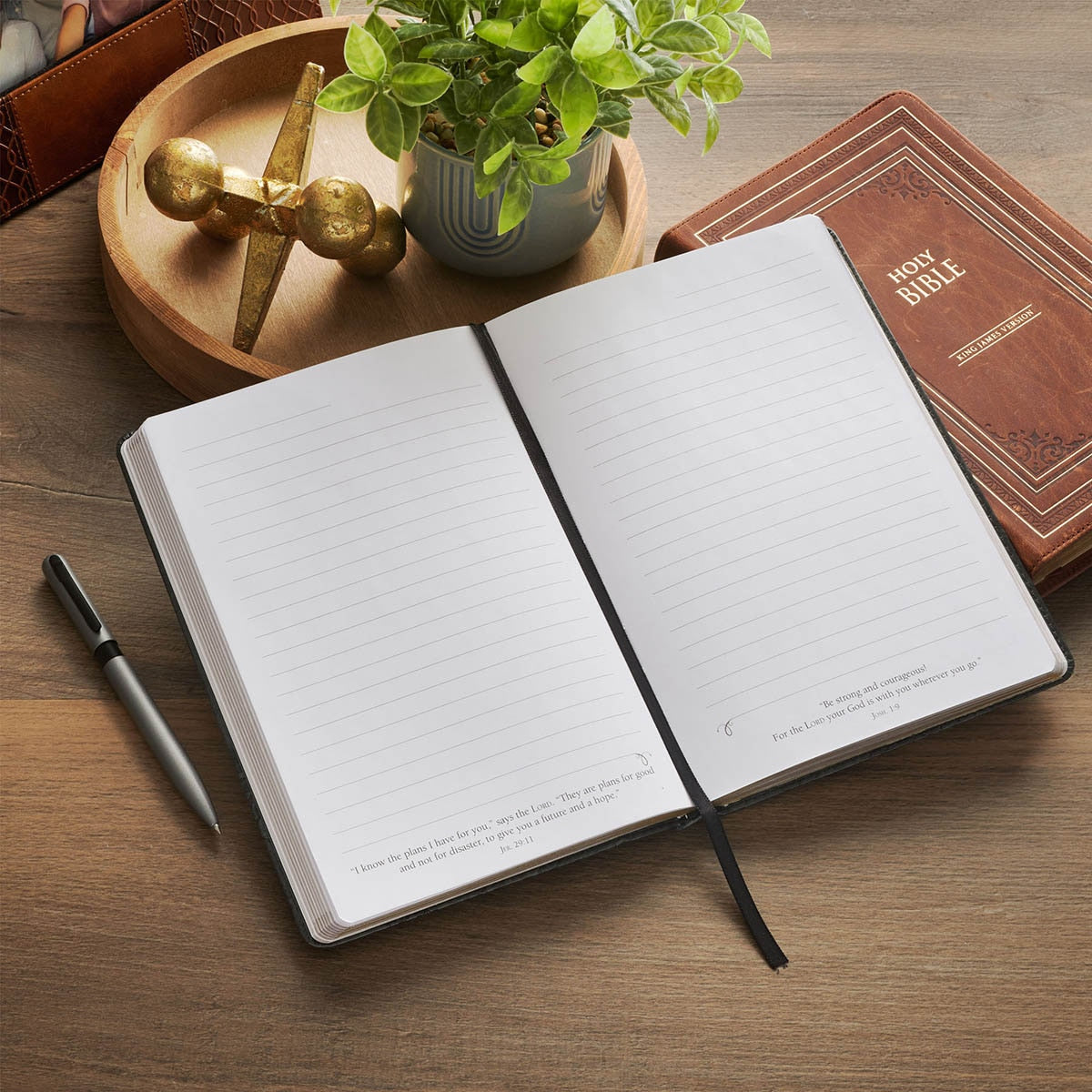 I Know the Plans Graphite Gray Classic Journal—Jeremiah 29:11