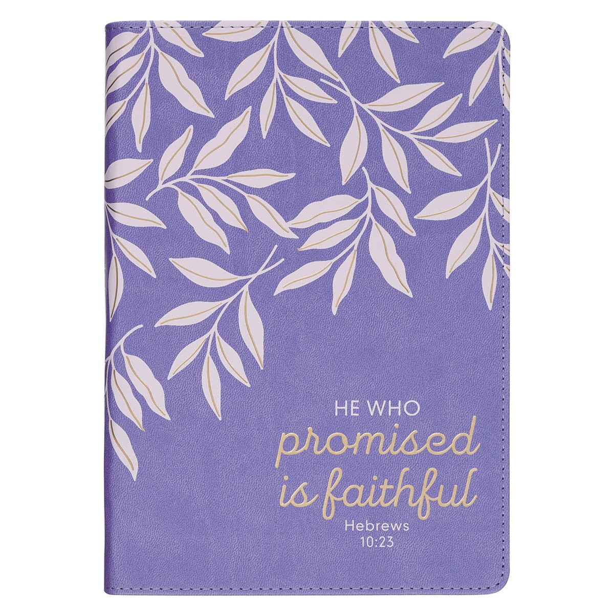 Faithful Promise Lavender Garden Faux Leather Classic Journal - Hebrews 10:23