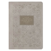 Sufficient Grace Taupe Faux Leather Classic Journal with Zipper Closure - 2 Cor 12:9