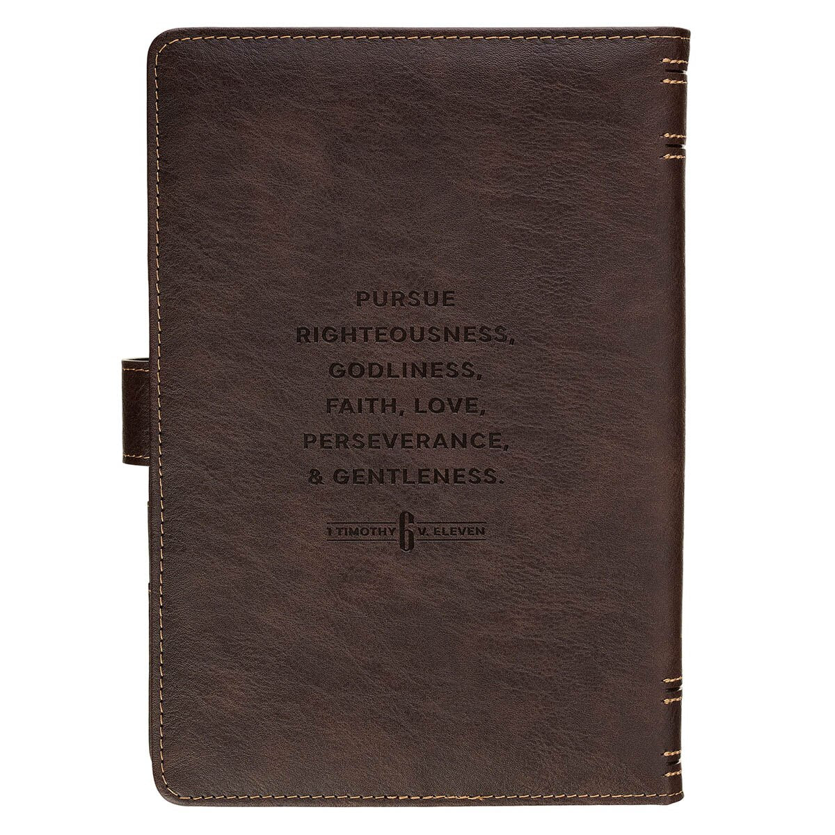 Man of God Espresso Brown Faux Leather Journal Cover with Magnetic Closure