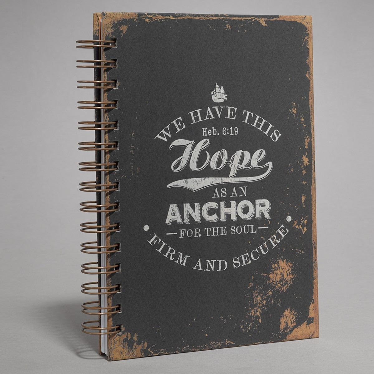 Hope As An Anchor Large Hardcover Wirebound Journal - Hebrews 6:19