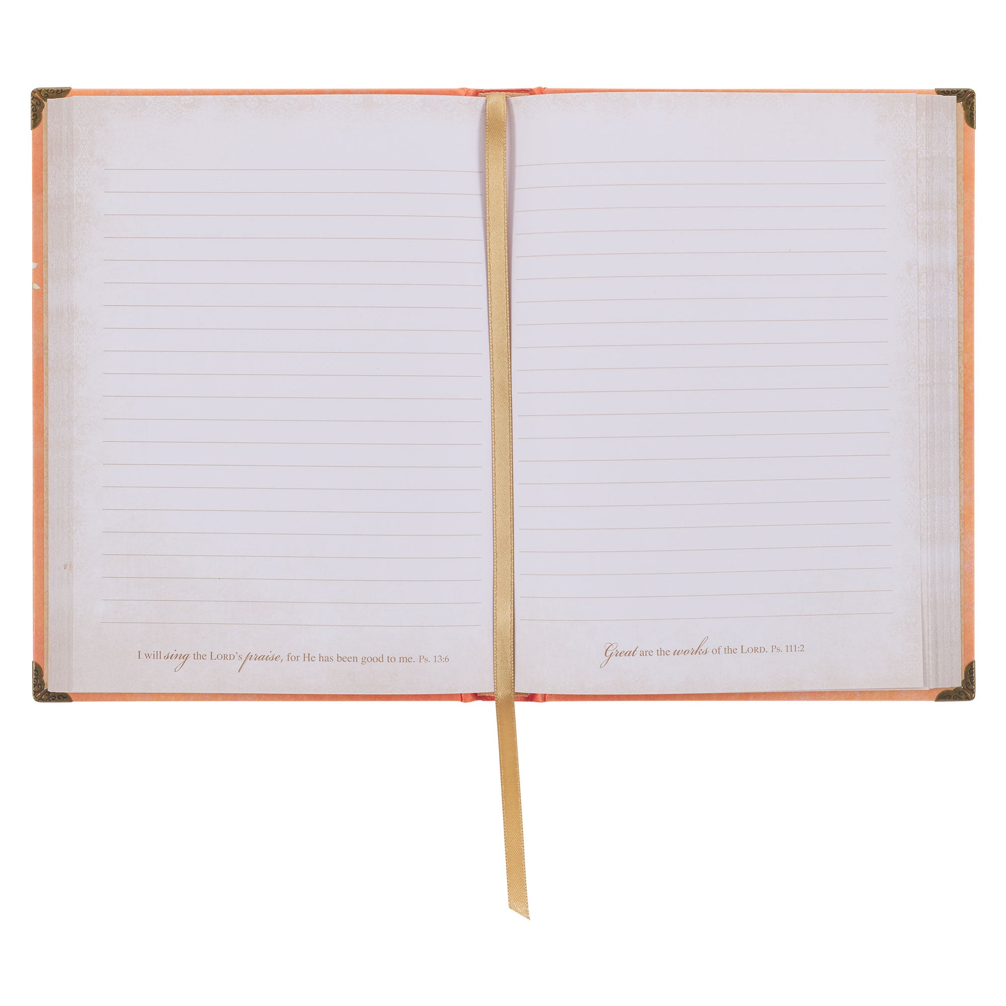 Orange Grace Butterfly Hardcover Journal - Ephesians 2:8