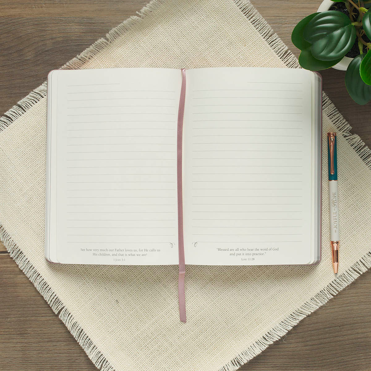 Trust in the Lord Mauve Faux Leather Hardcover Journal - Proverbs 3:5