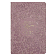 Be Still and Know Mauve Floral Faux Leather Slimline Journal - Psalm 46:10