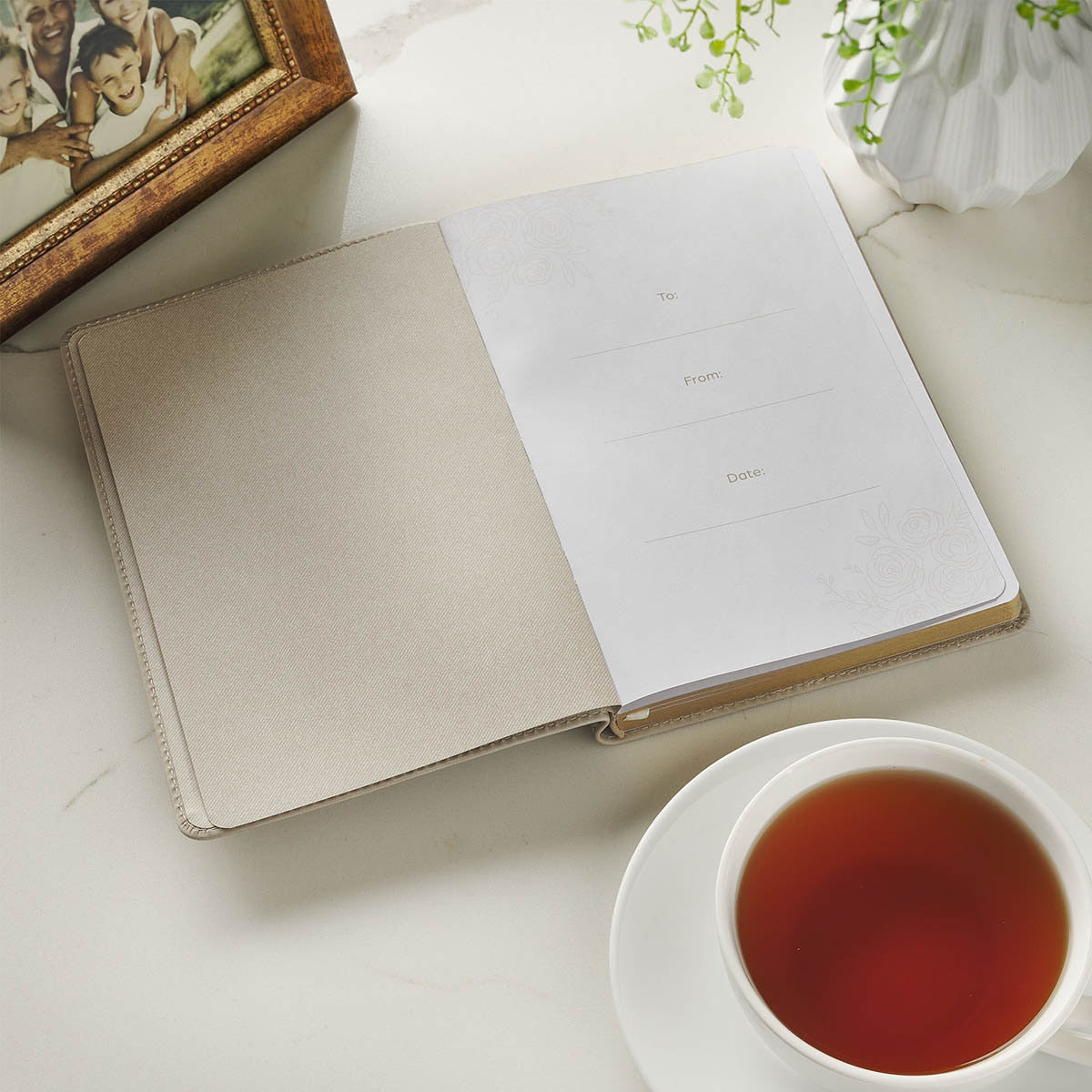 Everything Beautiful Taupe Faux Leather Slimline Journal - Ecclesiastes 3:11