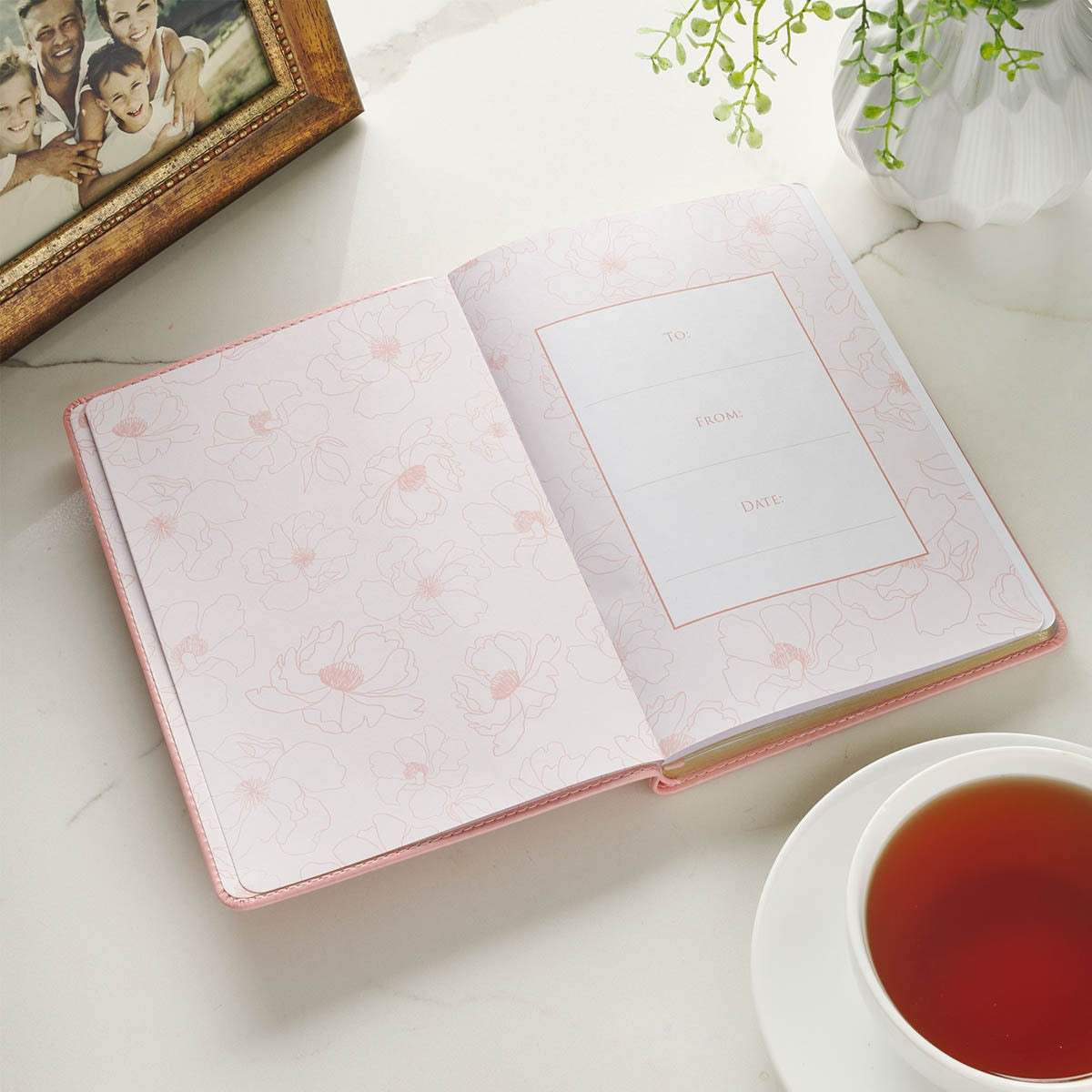 Amazing Grace Pink Floral Slimline Journal