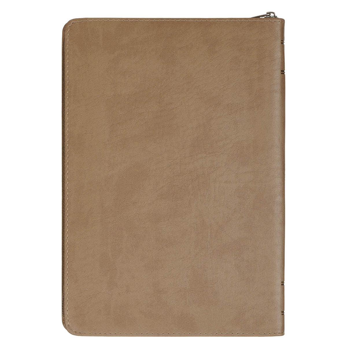 The Lord Is My Shepherd Tan Faux Leather Zippered Slimline Journal - Psalm 23:1-3