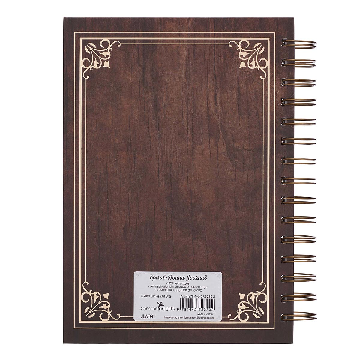 Man Of God Large Wirebound Journal in Brown - 1 Timothy 6:11