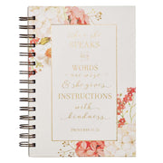 When She Speaks Large Wirebound Journal - Proverbs 31:26
