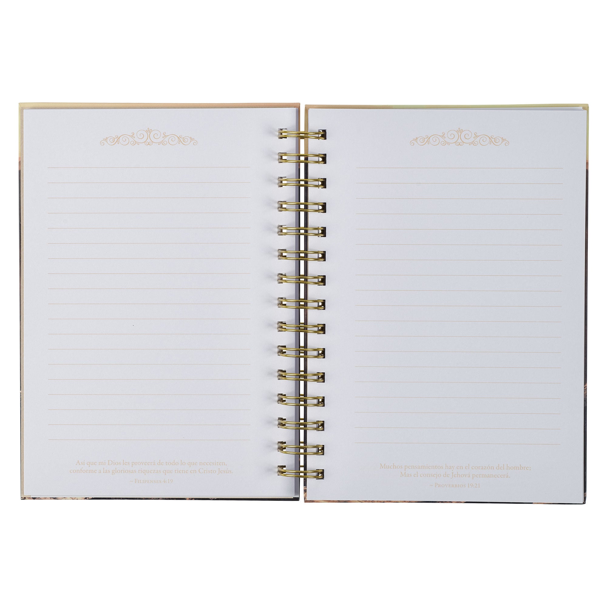 Diario grande anillado de alambre con vista de montañas «Todo es posible» - Mateo 19:26