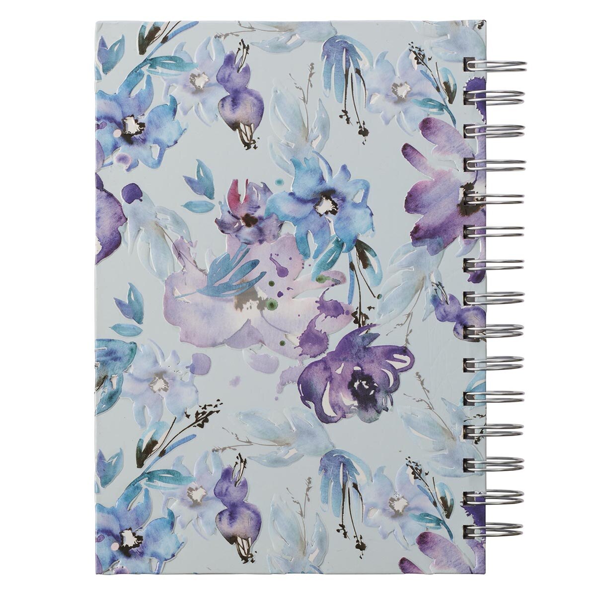 Purple Posies It Is Well With My Soul Large Wirebound Journal