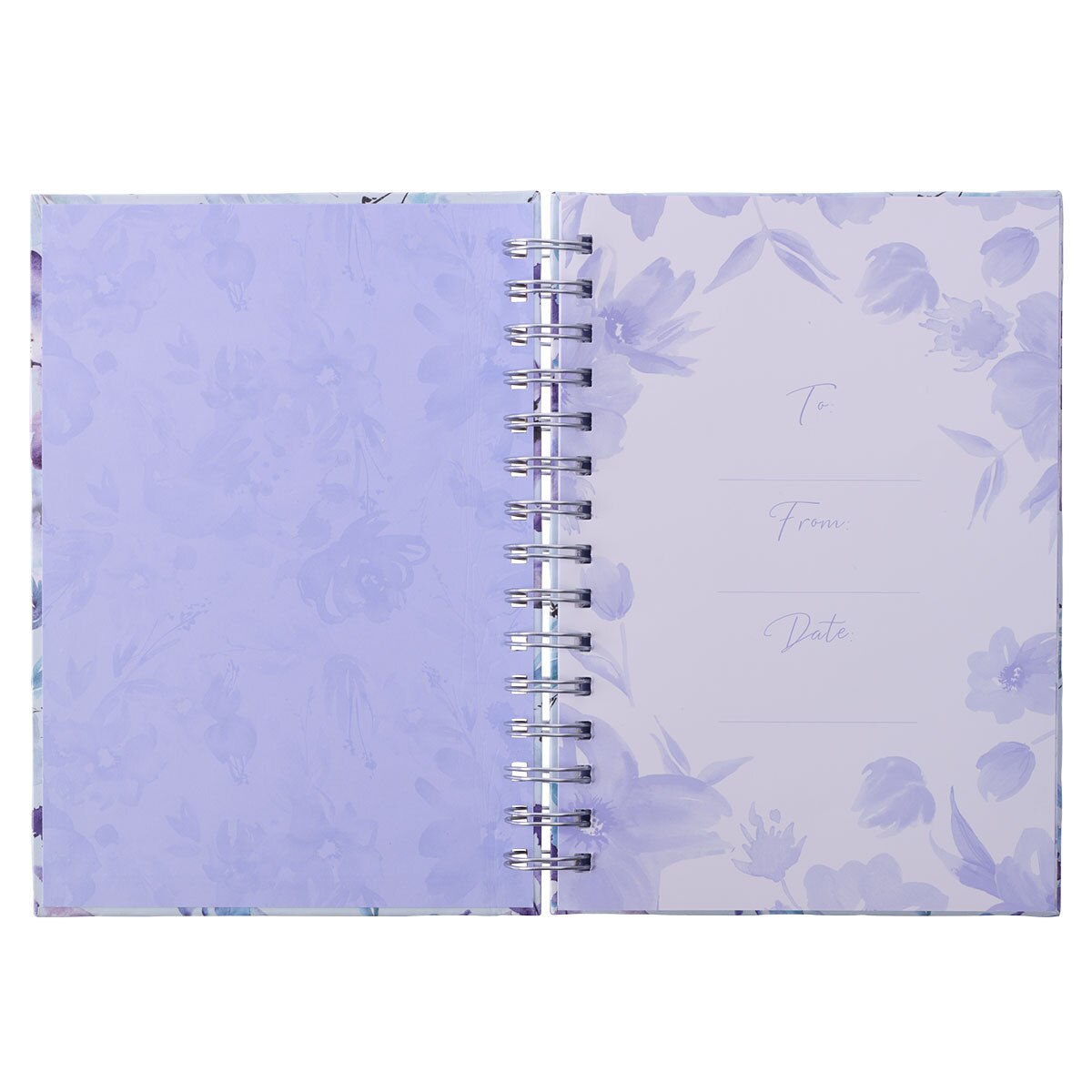 Purple Posies It Is Well With My Soul Large Wirebound Journal