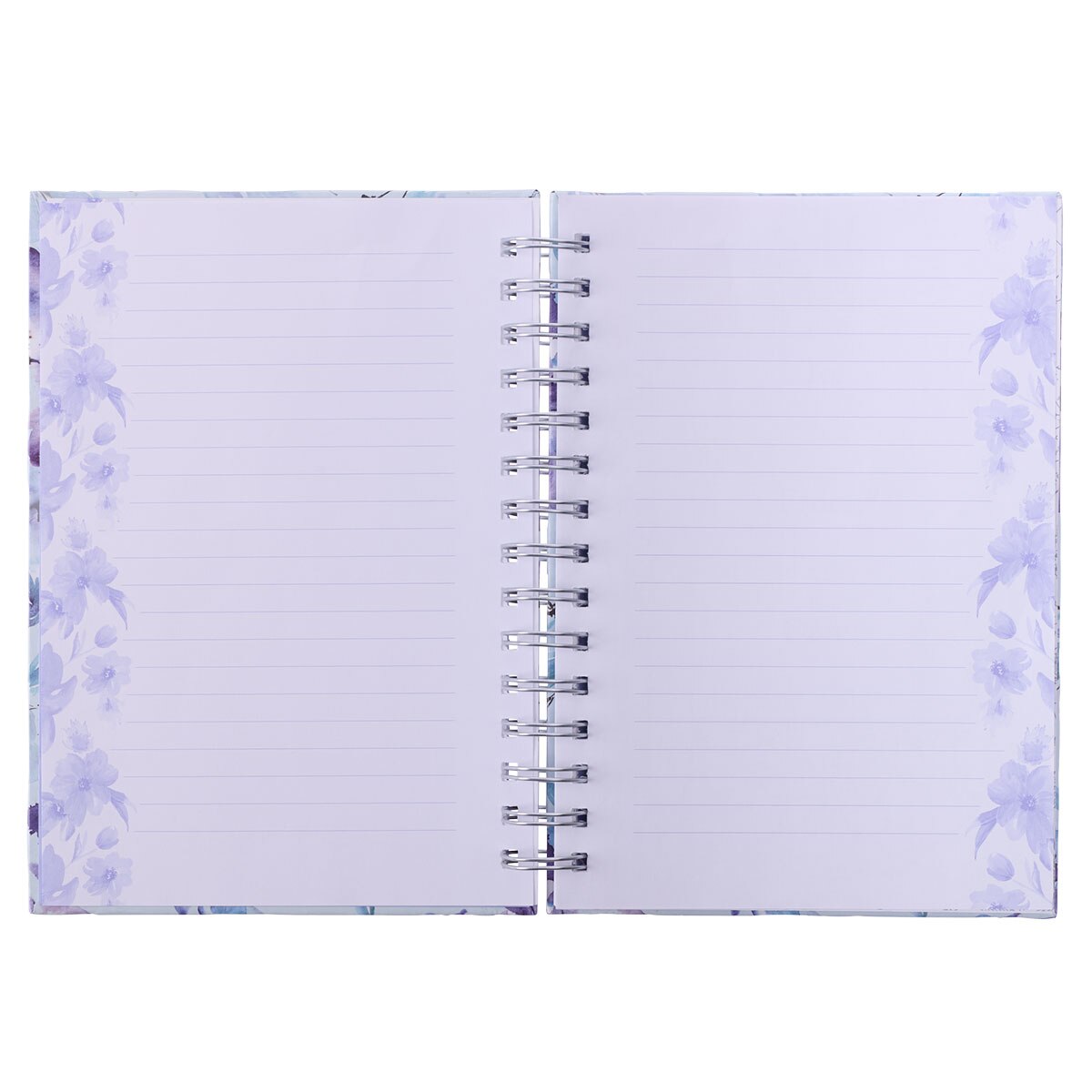Purple Posies It Is Well With My Soul Large Wirebound Journal