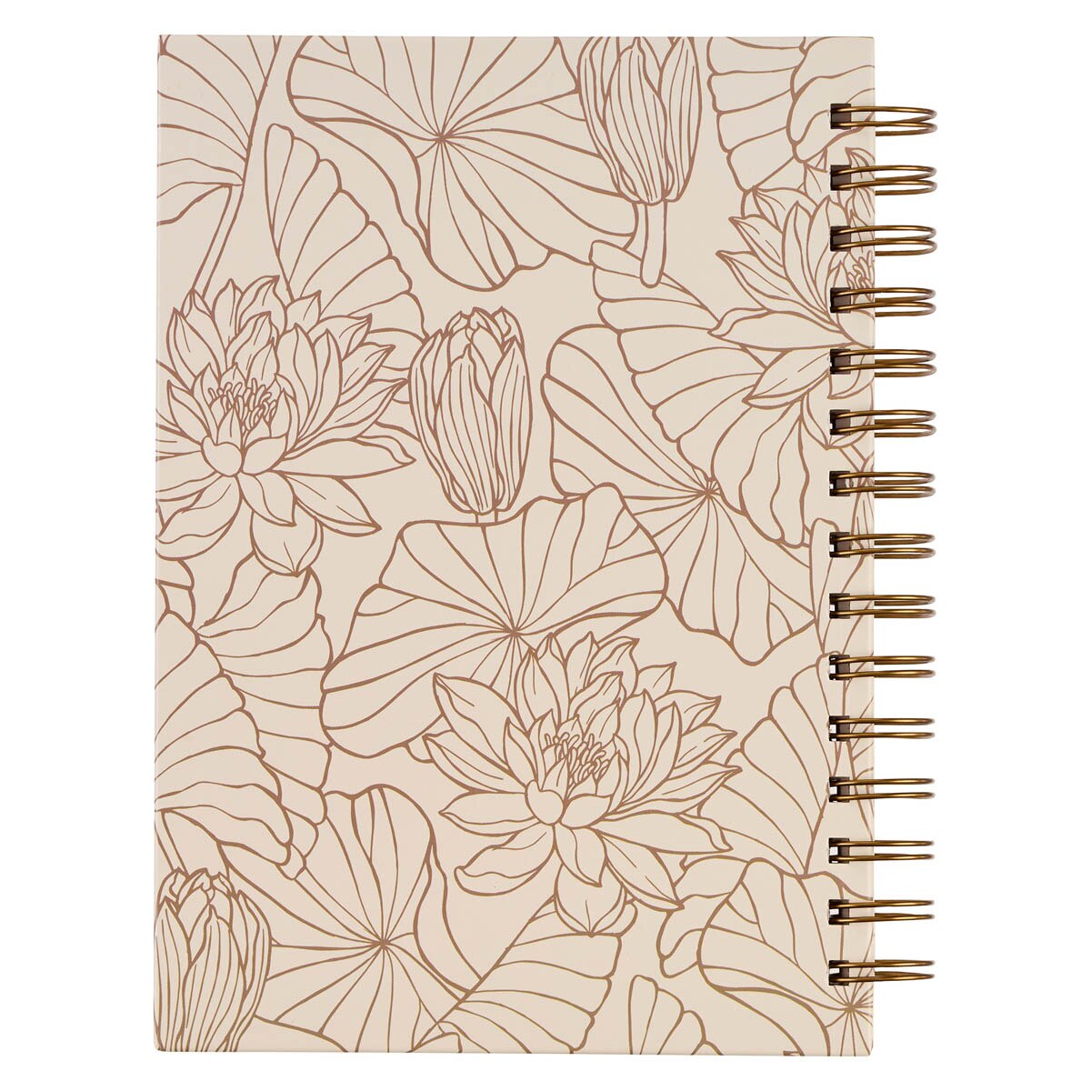 Give Thanks White and Gold Wirebound Journal - Psalm 106:1