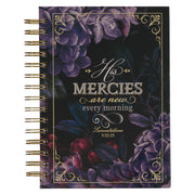 His Mercies are New Amethyst Purple Wirebound Journal - Lamentations 3:22-23