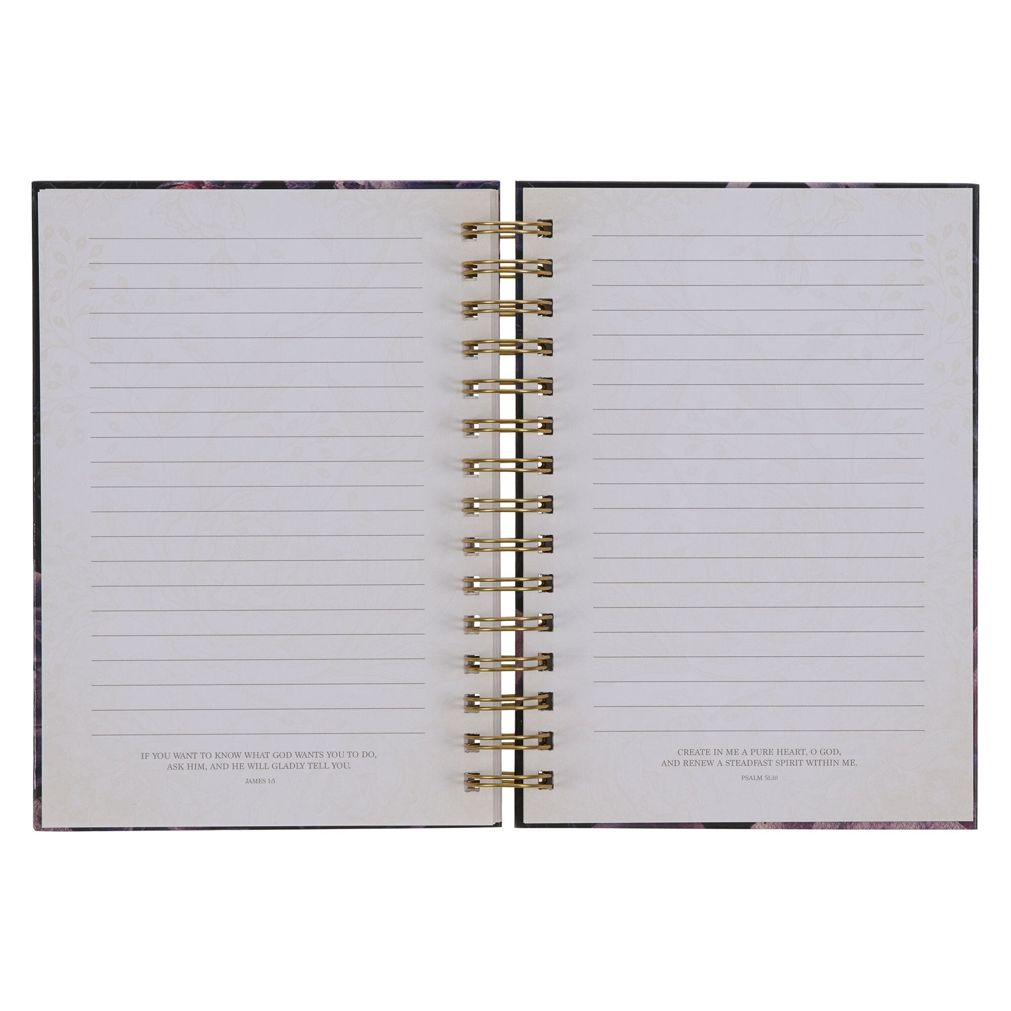 His Mercies are New Amethyst Purple Wirebound Journal - Lamentations 3:22-23