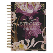 Strong and Courageous Topaz Pink Wirebound Journal - Joshua 1:9