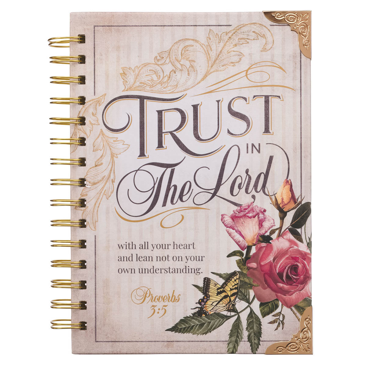Trust in the LORD Floral Wirebound Journal - Proverbs 3:5