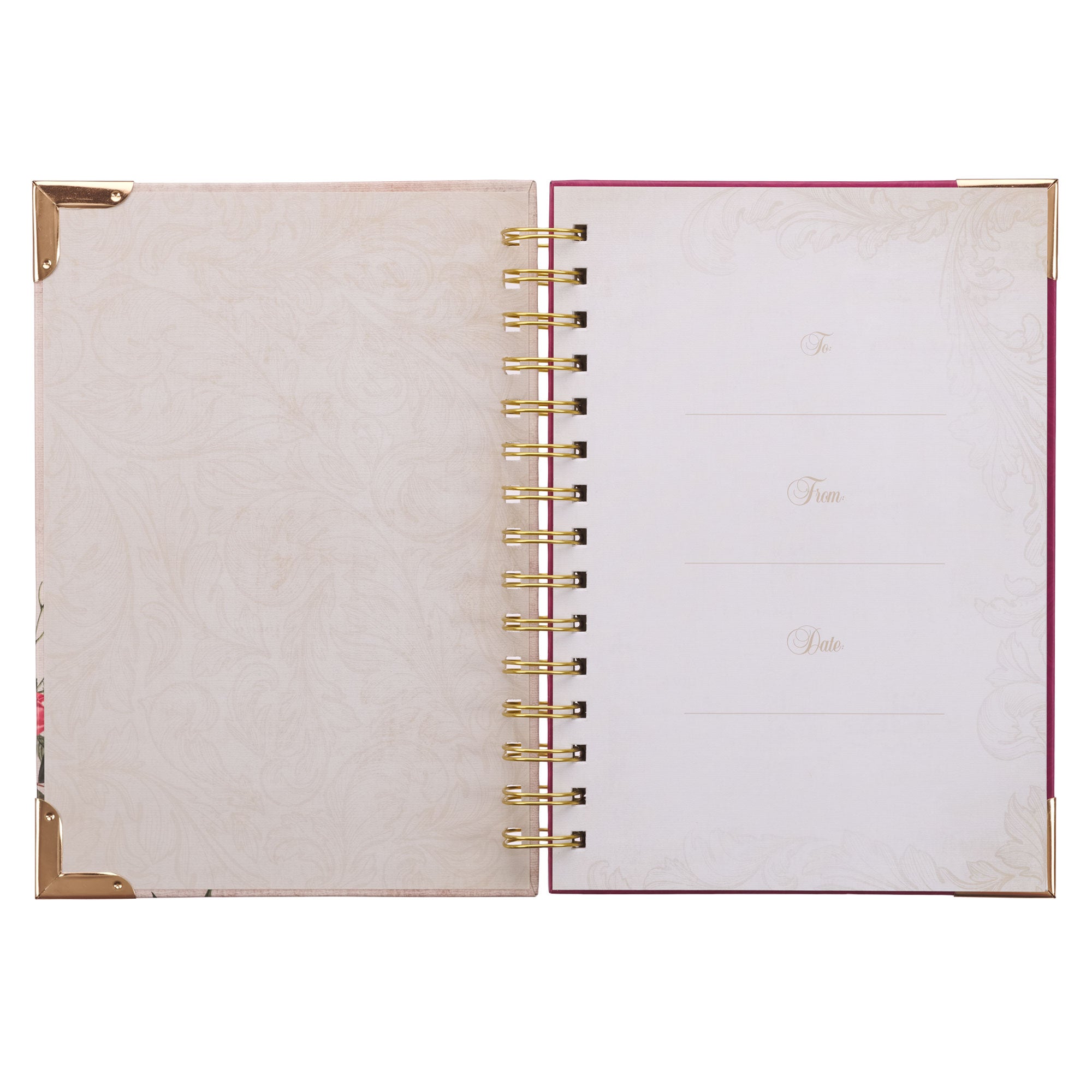 Trust in the LORD Floral Wirebound Journal - Proverbs 3:5